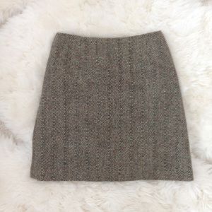 ralph lauren tan cream tweed mini skirt